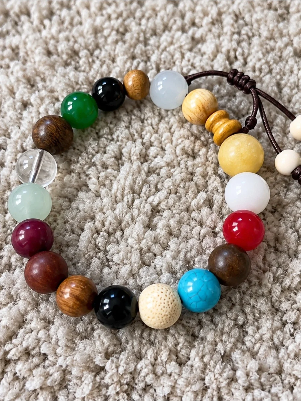 Multi-Color Beaded Stretch Bracelet - Women Jewelry
